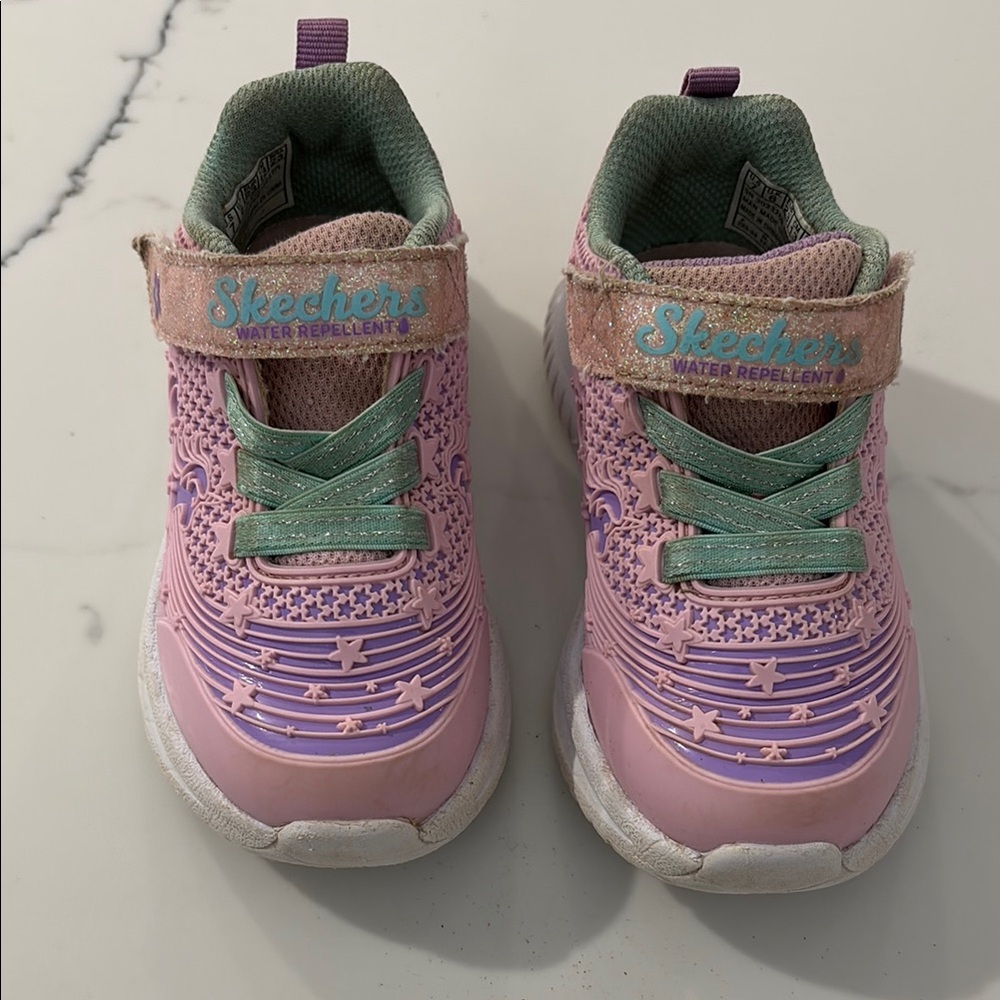 Skechers Kids' Pink and Purple Water Repellent Shoes
